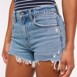 Abercrombie & Fitch The 4” Mom Short High Rise Distressed 31/12 Curve Love